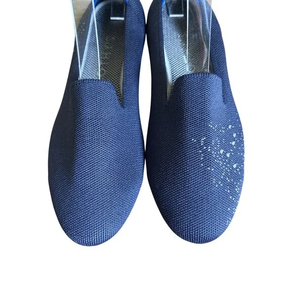 Rothy's Zodiac Sign Ballet Flats Pisces Navy Blue Limited Edition Embroidered Si