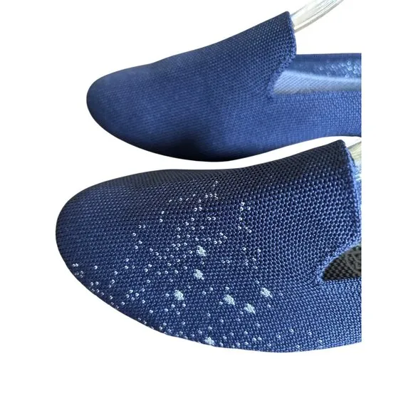 Rothy's Zodiac Sign Ballet Flats Pisces Navy Blue Limited Edition Embroidered Si