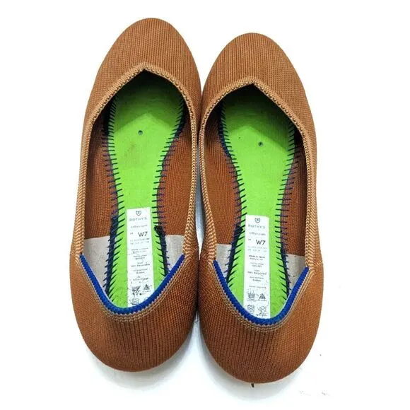 Rothys Womens Shoes The Flats Size 7 Brandy Orange