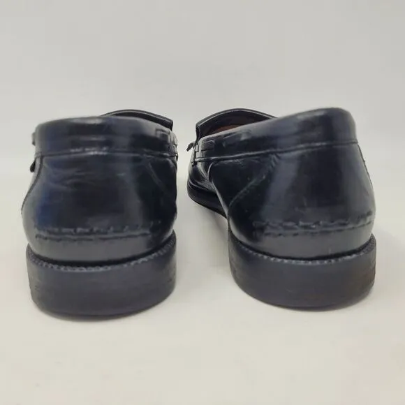 Russell &amp; Bromley Shoes Men EU41 US7.5 Black Leather Tassel Loafers Kiltie Italy