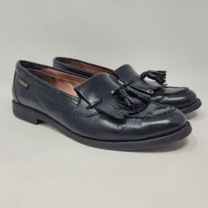 Russell &amp; Bromley Shoes Men EU41 US7.5 Black Leather Tassel Loafers Kiltie Italy