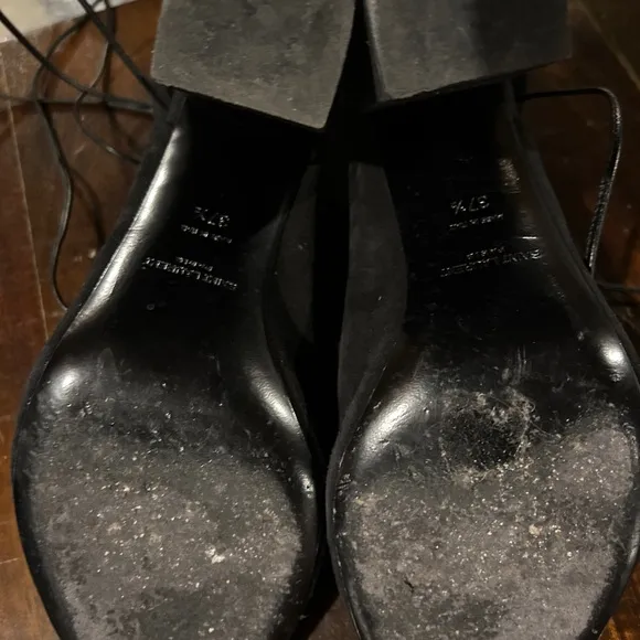 Saint Laurent Black Lace-Up Women's Shoes
