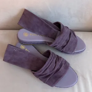 ❤️SALE❤️NWOT Tory Burch lavender suede sling-back espadrille sandals.