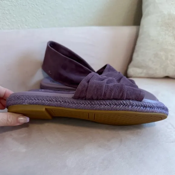 ❤️SALE❤️NWOT Tory Burch lavender suede sling-back espadrille sandals.