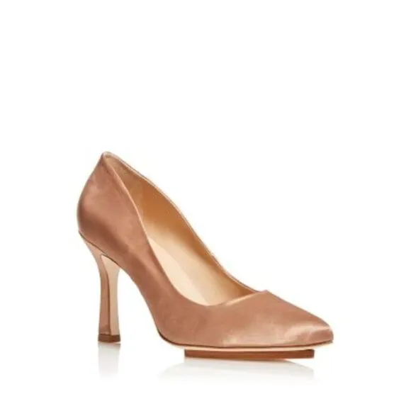 SALONE MONET Womens Beige Recessed Platform Anita Stiletto Pumps Shoes 9.5 M