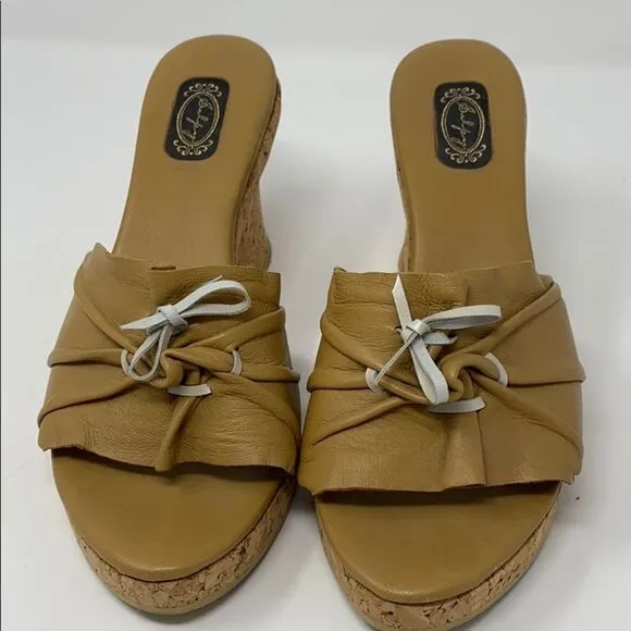Salpy siena Twist Cork Bottom Wedge Slide Mule