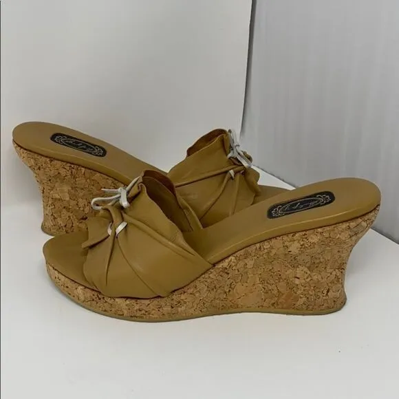 Salpy siena Twist Cork Bottom Wedge Slide Mule