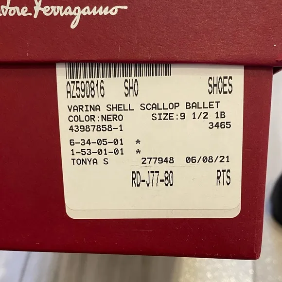 Salvatore Ferragamo Black Ballet Flats