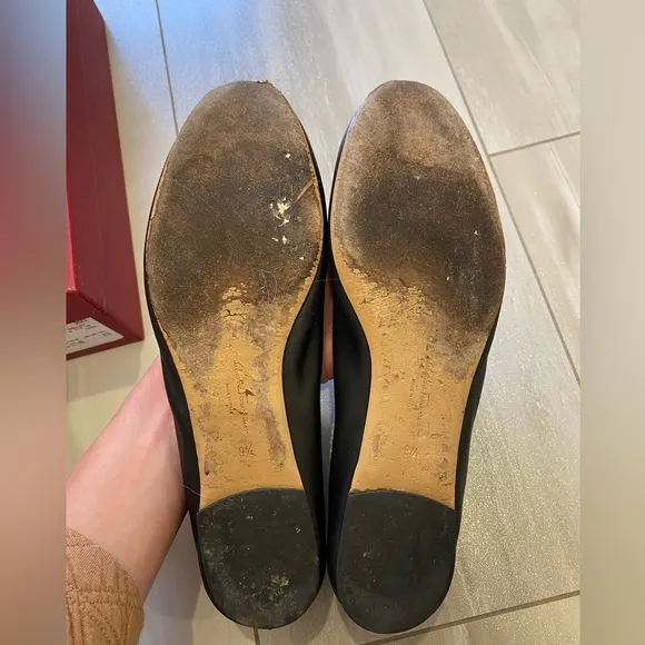 Salvatore Ferragamo Black Ballet Flats