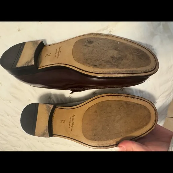 Salvatore Ferragamo Brown Loafers with Gancini Hardware