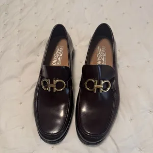 Salvatore Ferragamo Brown Loafers with Gancini Hardware