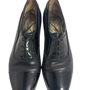 Salvatore Ferragamo Firenze Black Leather Cap Toe Oxford Dress Shoes Mens 9.5D