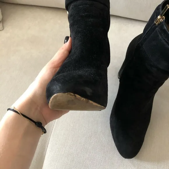 Salvatore Ferragamo high heel suede boots
