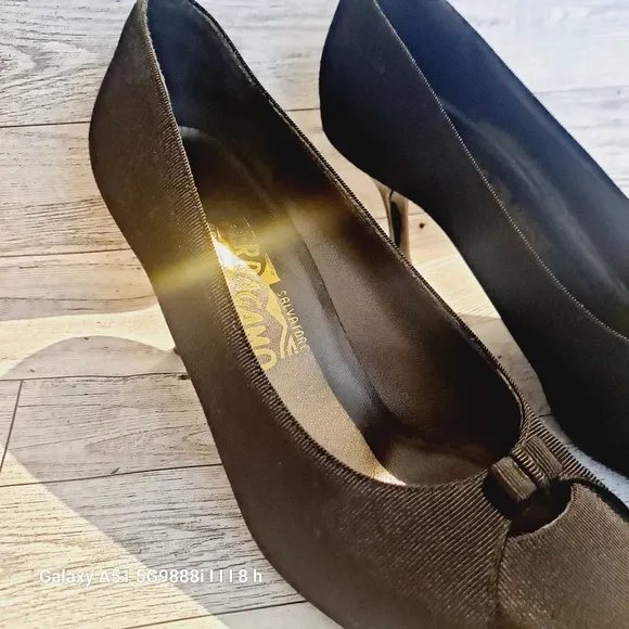 Salvatore Ferragamo italian black shoes.
