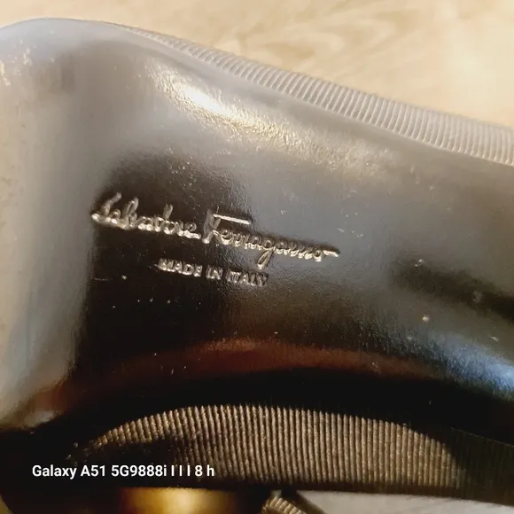 Salvatore Ferragamo italian black shoes.