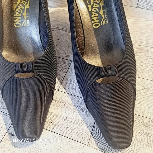 Salvatore Ferragamo italian black shoes.