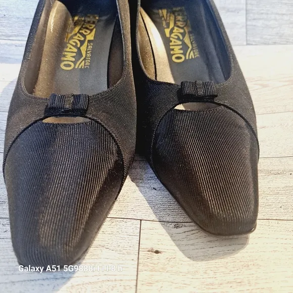 Salvatore Ferragamo italian black shoes.
