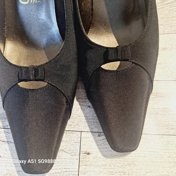 Salvatore Ferragamo italian black shoes.