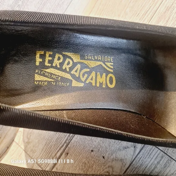 Salvatore Ferragamo italian black shoes.