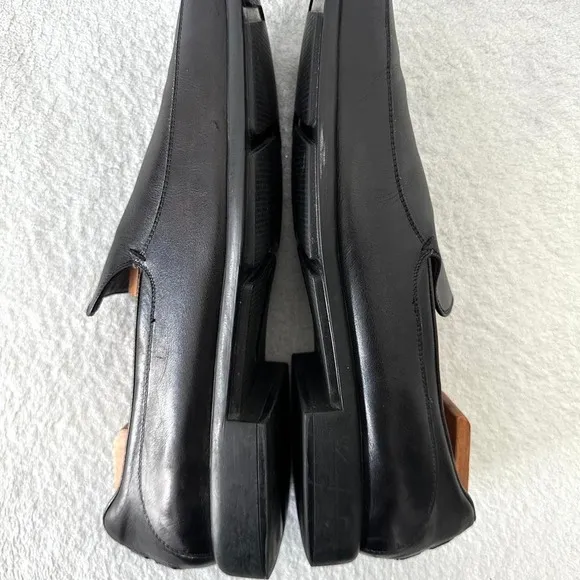 Salvatore Ferragamo mens loafers 13D black leather shoes