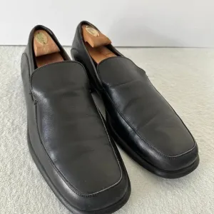 Salvatore Ferragamo mens loafers 13D black leather shoes