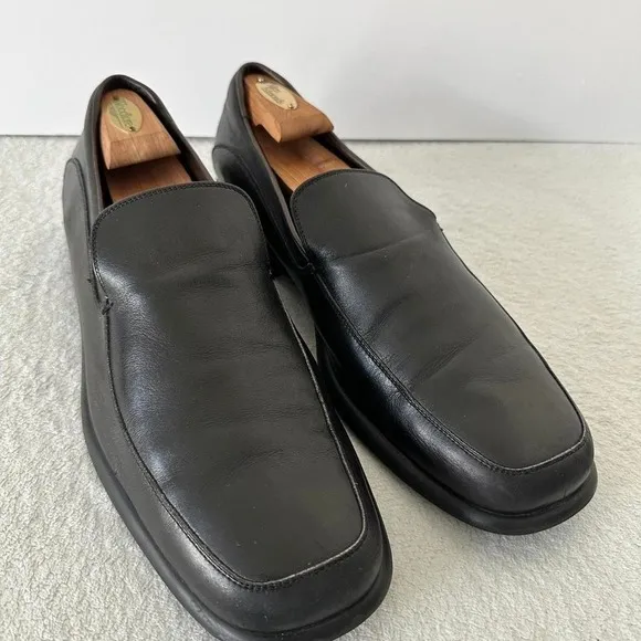 Salvatore Ferragamo mens loafers 13D black leather shoes