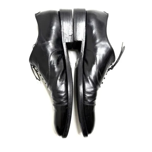 Salvatore Ferragamo Men’s Size 12 D Black Wingtip Oxford Dress Shoes Leather