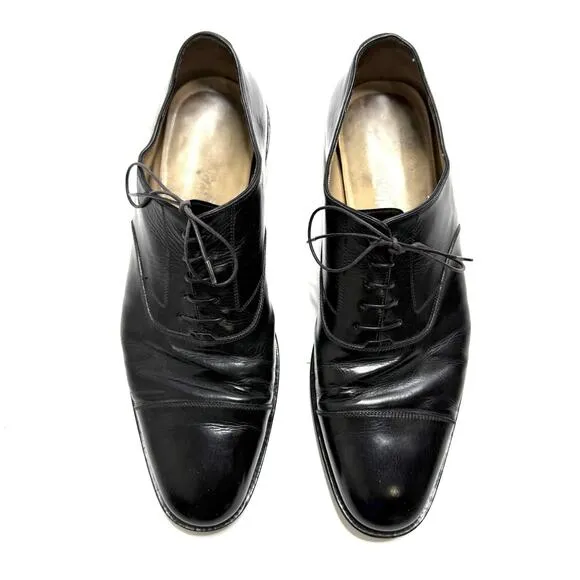 Salvatore Ferragamo Men’s Size 12 D Black Wingtip Oxford Dress Shoes Leather