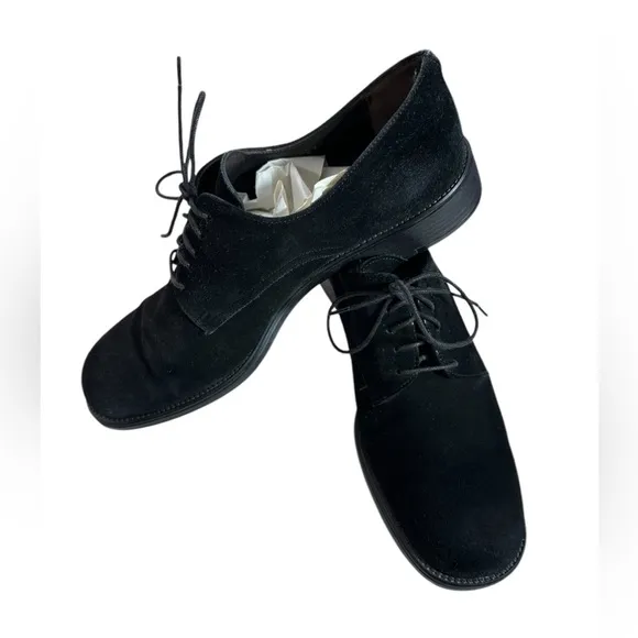 Salvatore Ferragamo Vintage Suede Lace Up Heeled Derby Dress Shoes