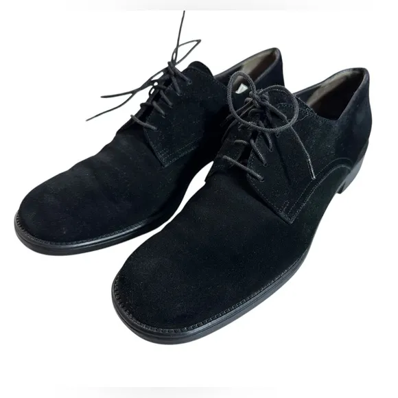Salvatore Ferragamo Vintage Suede Lace Up Heeled Derby Dress Shoes
