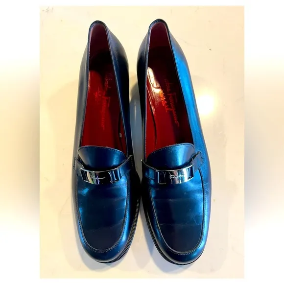 Salvatore Ferragamo Women's Blue Loafers