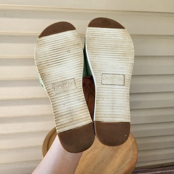 Sam Edelman Adaley green woven slide sandals size 9.5M