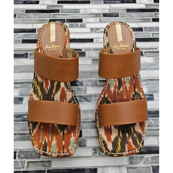Sam Edelman Alissa Saddle Leather Women's Platform Wedge Sandals Size 9