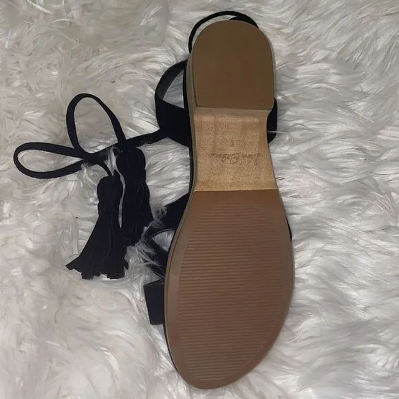 Sam Edelman Black Lace Up Jenna Sandals
