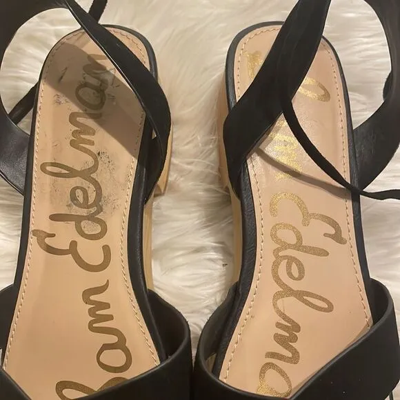 Sam Edelman Black Lace Up Jenna Sandals