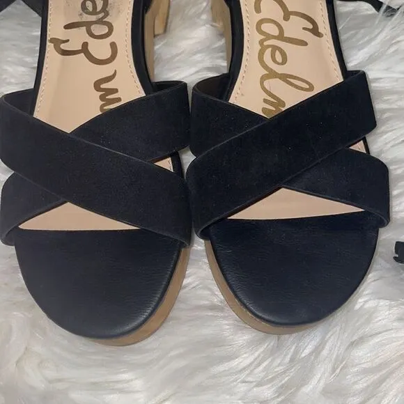 Sam Edelman Black Lace Up Jenna Sandals