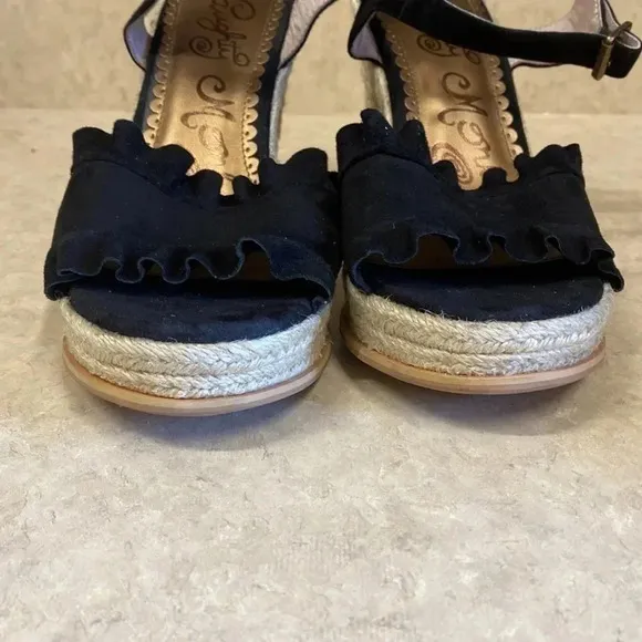 Sam Edelman Black Wedge Sandals