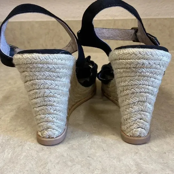 Sam Edelman Black Wedge Sandals