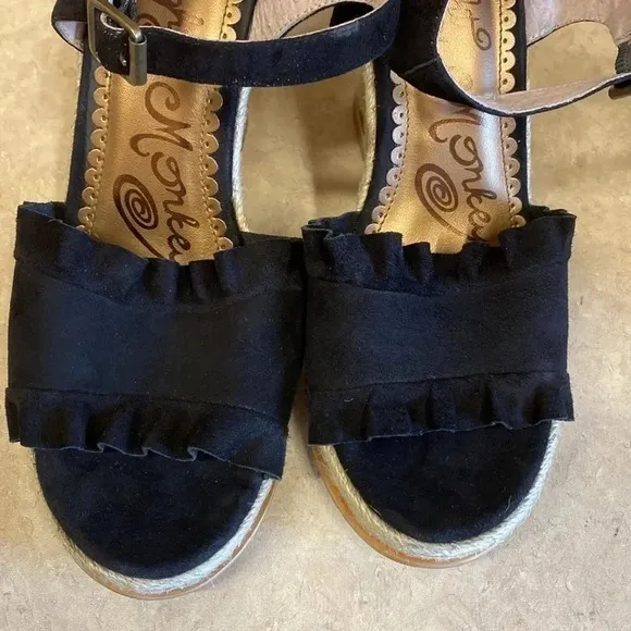 Sam Edelman Black Wedge Sandals