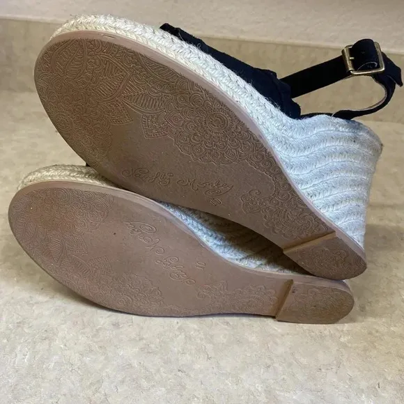 Sam Edelman Black Wedge Sandals