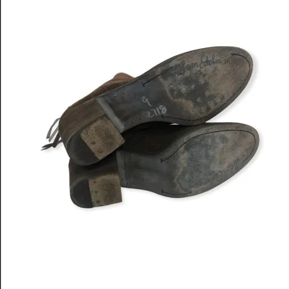 Sam Edelman Brown Leather Heel Boots