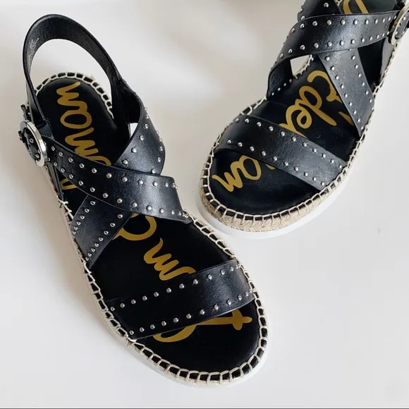 Sam Edelman Janette Espadrille Sandals Black 9.5