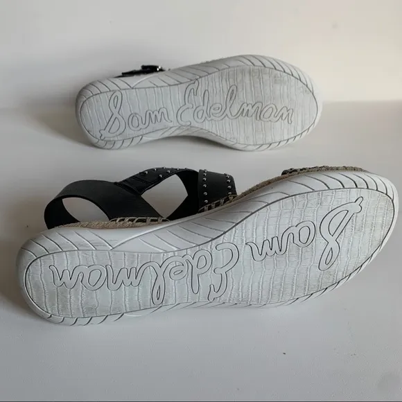 Sam Edelman Janette Espadrille Sandals Black 9.5