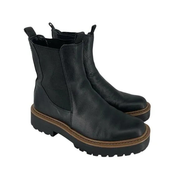 Sam Edelman Laguna Women's Boots Black Leather Size 6 Combat Platform