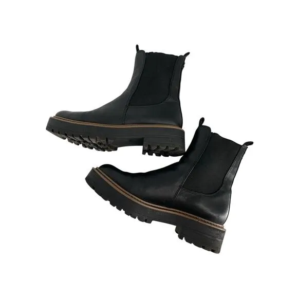 Sam Edelman Laguna Women's Boots Black Leather Size 6 Combat Platform