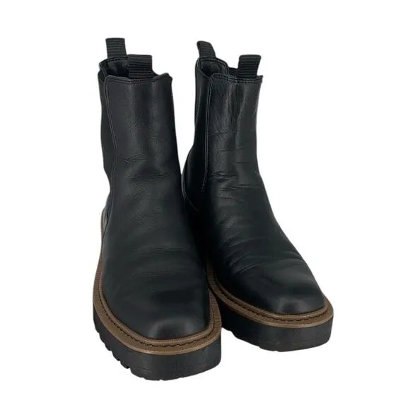 Sam Edelman Laguna Women's Boots Black Leather Size 6 Combat Platform