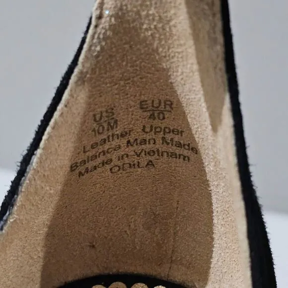 Sam Edelman Odila Heel Sandal Scallop Black Suede Size 10