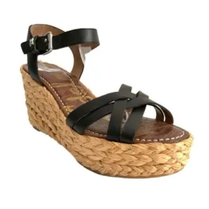 Sam Edelman Sandals Leather Platform Jute Wedge