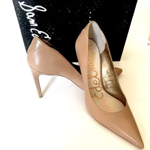 Sam Edelman Stiletto natural tan nude Color Real leather pump heeled shoes US 10