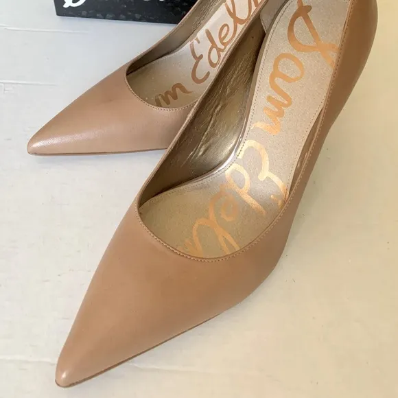 Sam Edelman Stiletto natural tan nude Color Real leather pump heeled shoes US 10